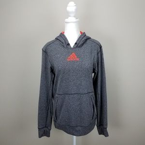 [Adidas] Womens Hoodie Gray and Orange